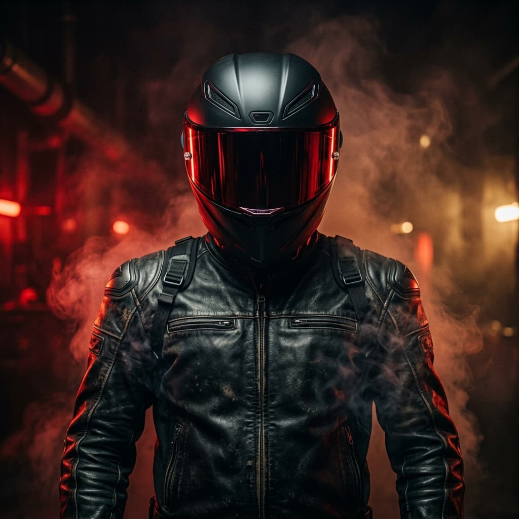 Casco puesto